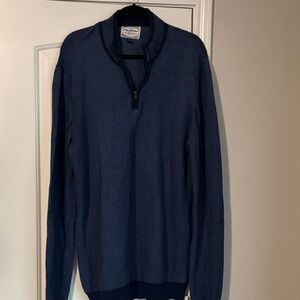 Men's Navy Zip-Up Sweater